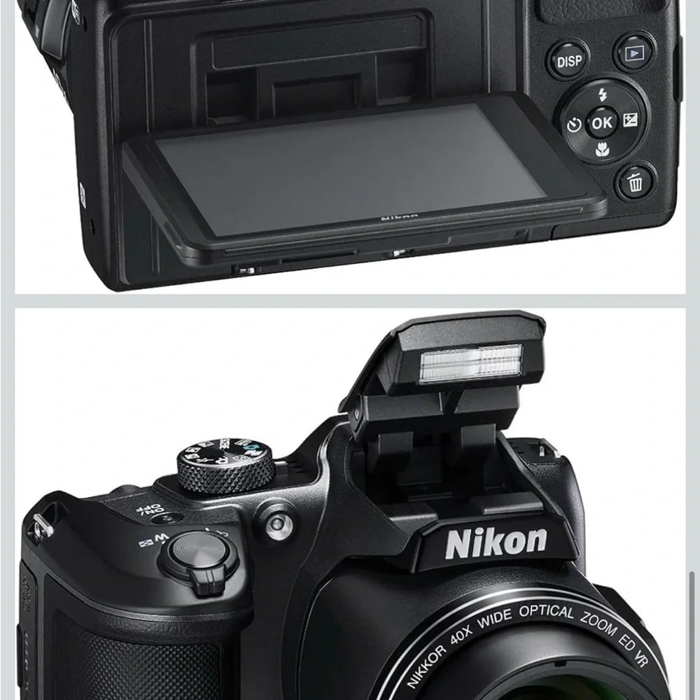Nikon Black Digital Camera with 4.0-160mm Zoom Lens